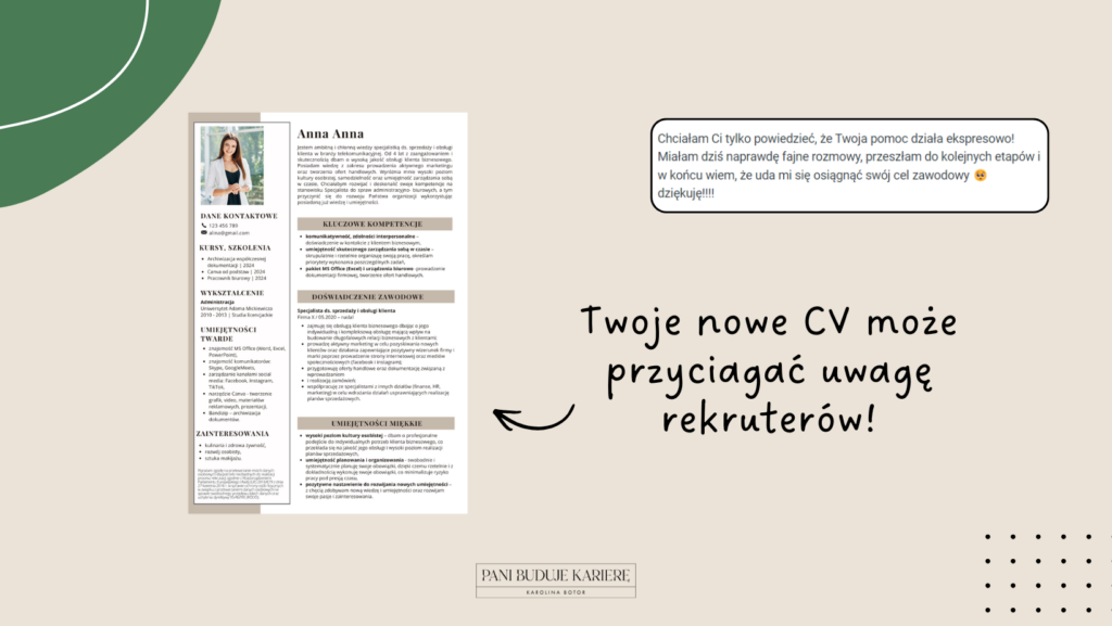 jak napisać CV które przyciąga rekruterów,